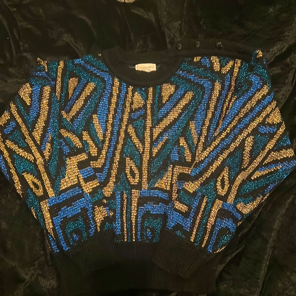 Vintage Christian Dior Separates Festive Sweater